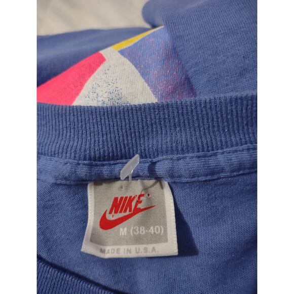 Vintage 90s Nike Swoosh Art Funky Single Stitch Colorful Casual Streetwear - Picture 6 of 7